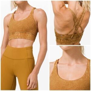 Lululemon Energy Bra Long Line *Med. Support- Ice Wash Spiced Bronze/ Size 4